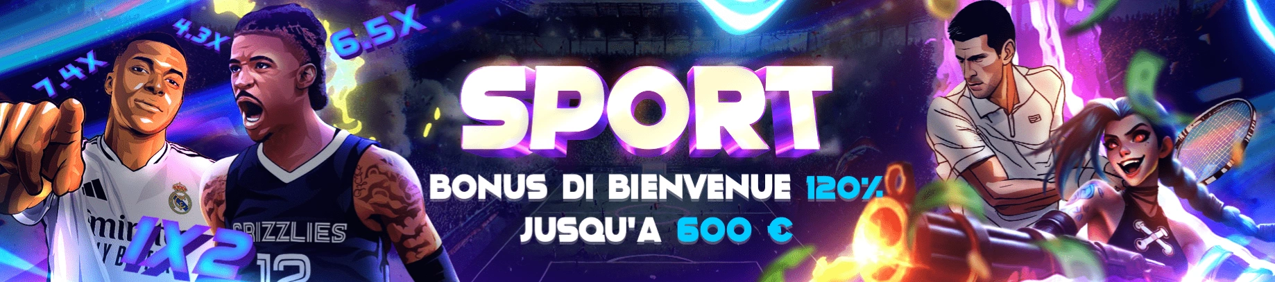 Bonus sportifs pour les joueurs chez MyStake