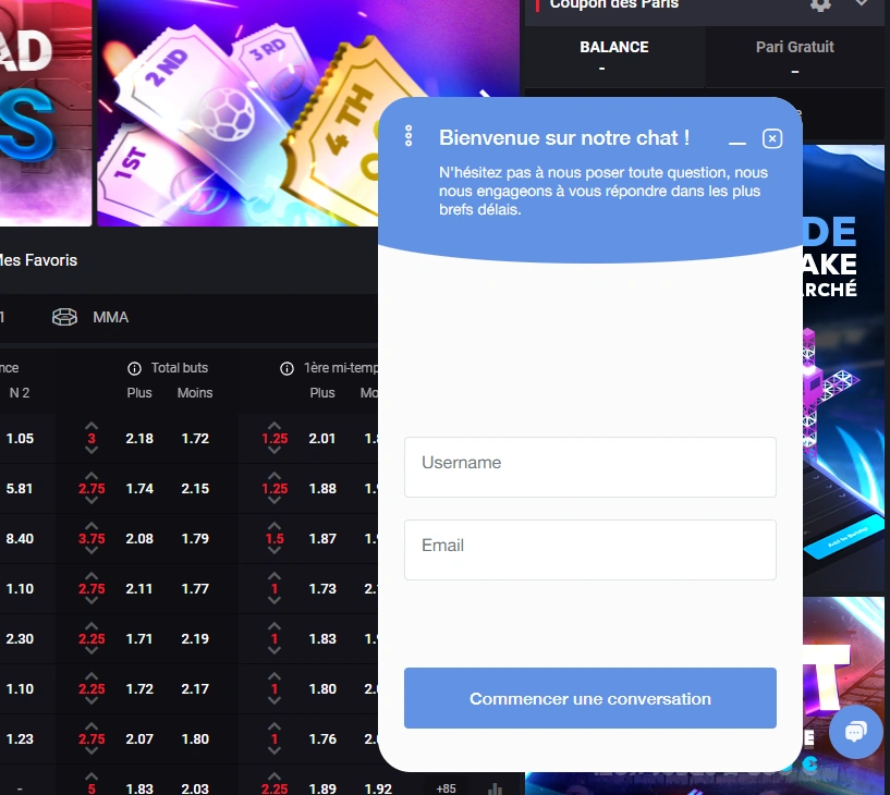 Moyens de contact pour support client chez MyStake